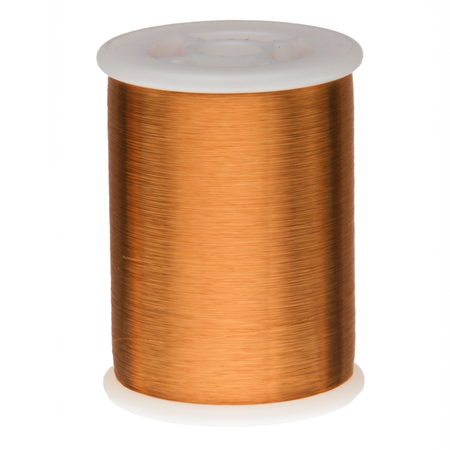 REMINGTON INDUSTRIES Magnet Wre, Hvy Formvar Copper Wire, 43 AWG Heavy Build, 0.75 Lbs, 47378' Lngth, 0.0026" Dia, Amber 43HFVP